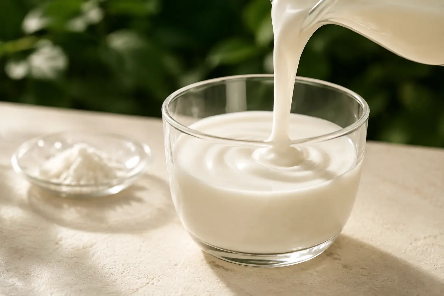 乳糖発酵物を表す乳白色の食品素材