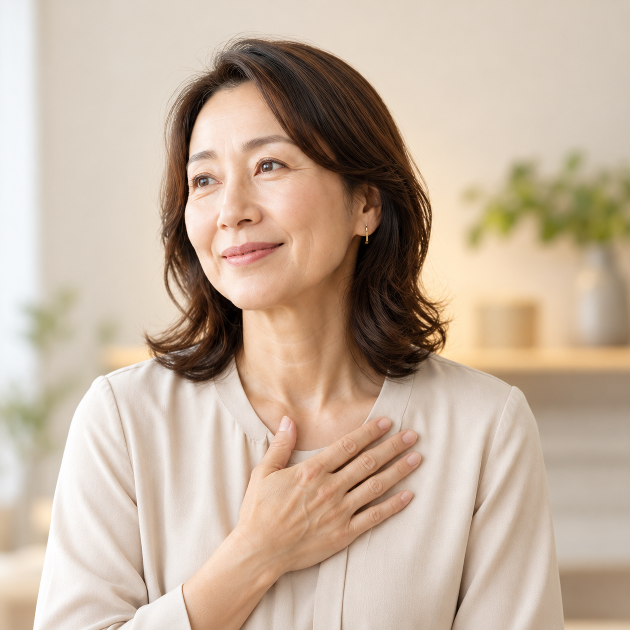 穏やかな表情で話を聞く相談員のイメージ